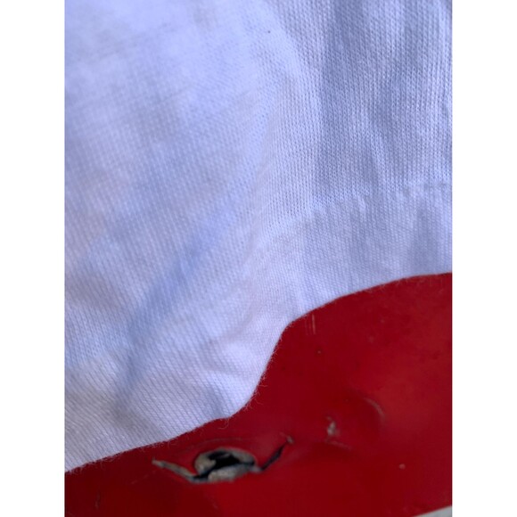 70s-80s Peninsula Oilers Baseball autographed - white and red cotton tee size L - Picture 5 of 8